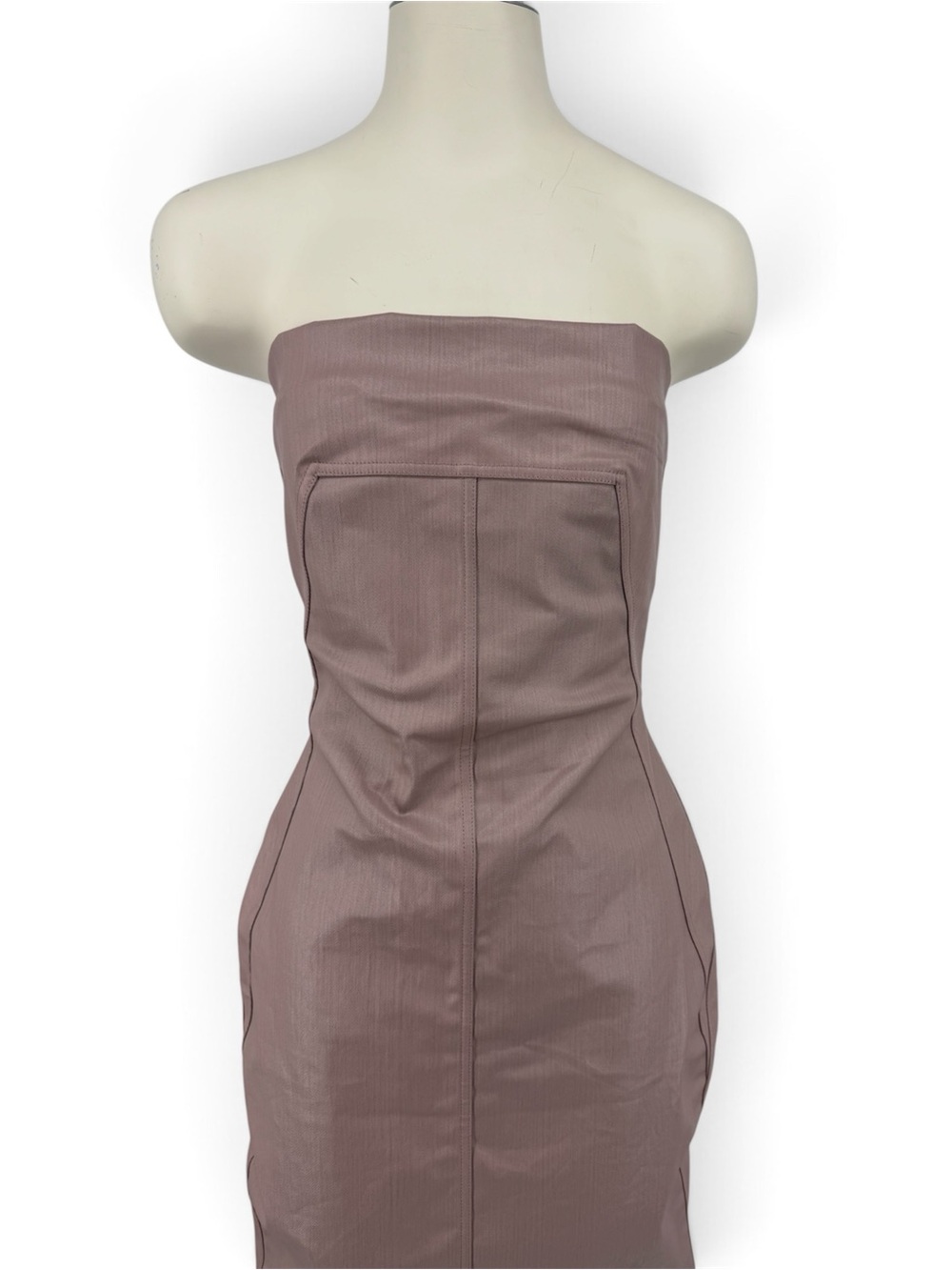 Rick Owens Lido Coated Denim Bustier Gown | Size 6 - Picture 2 of 3